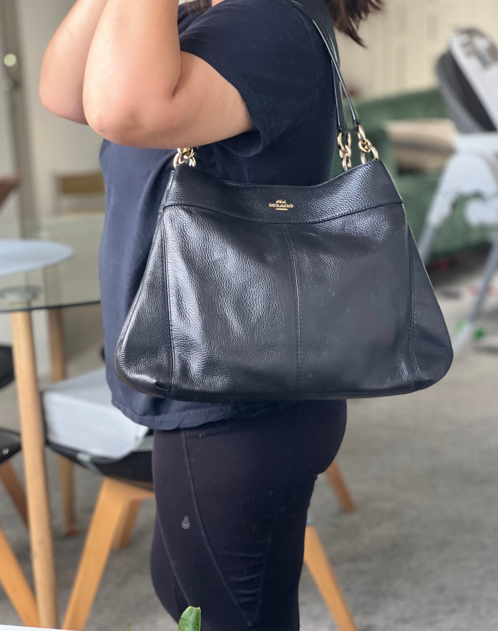 Coach Lexy Pebble Leather Bag