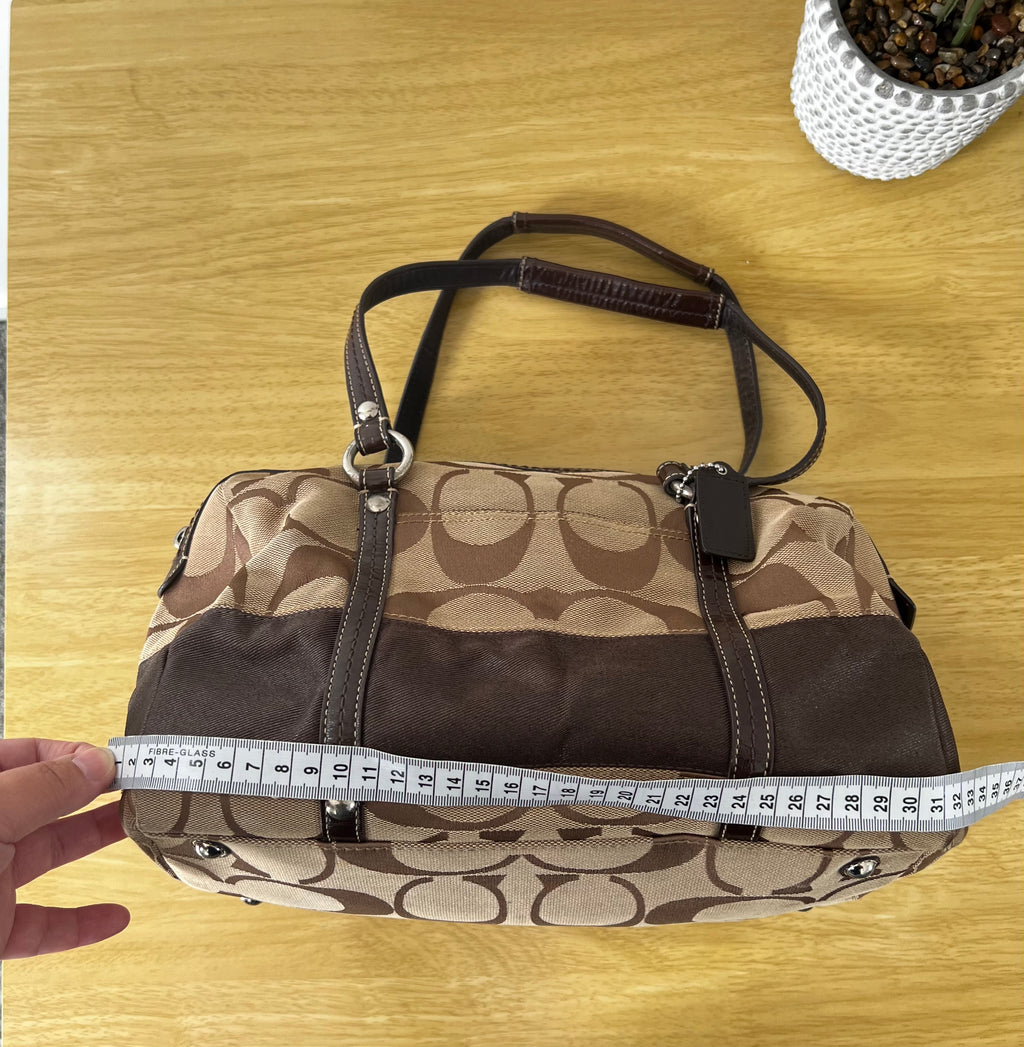 Coach Signature Stripe Satchel