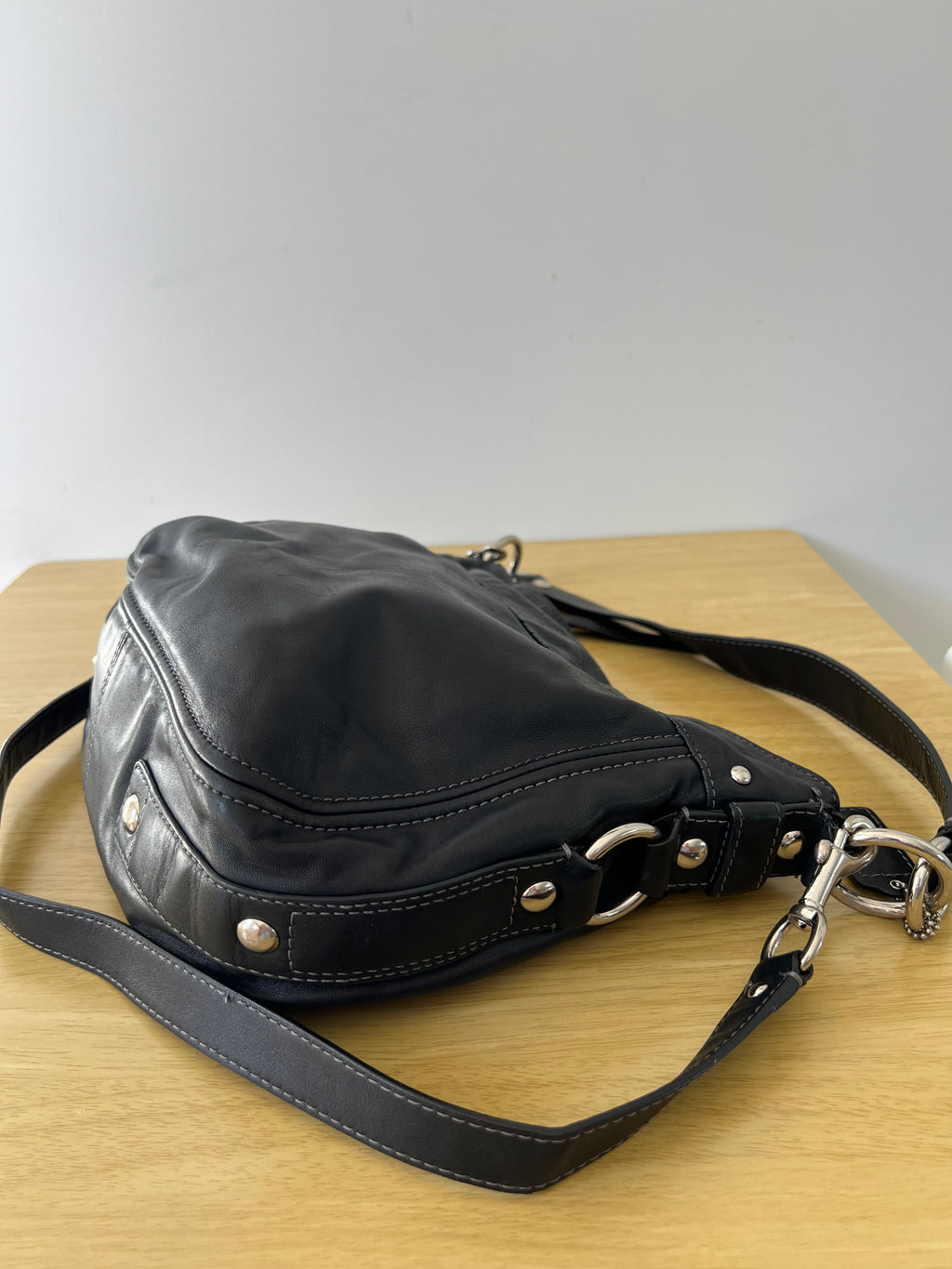 Coach Zoe Black Leather Bag