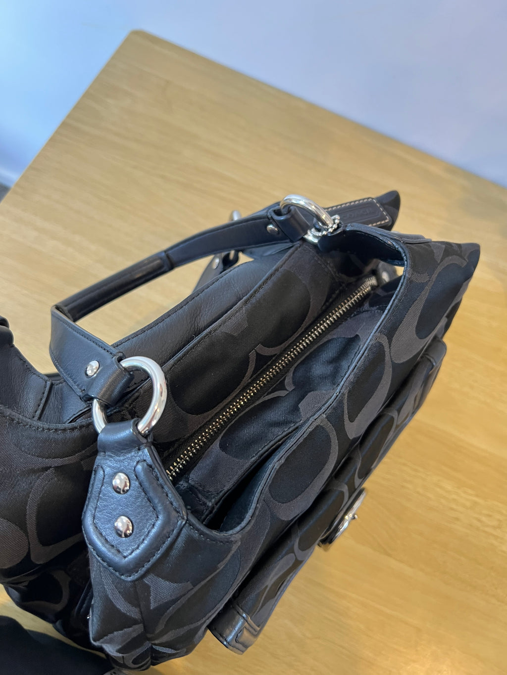 Coach Campbell Signature Bag in Black