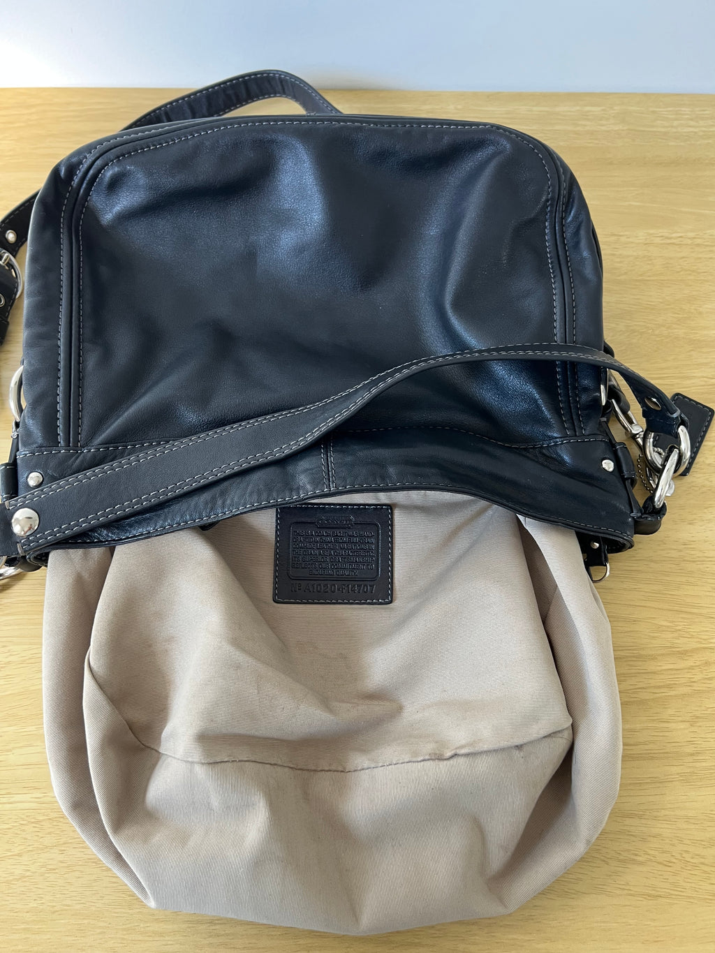 Coach Zoe Black Leather Bag