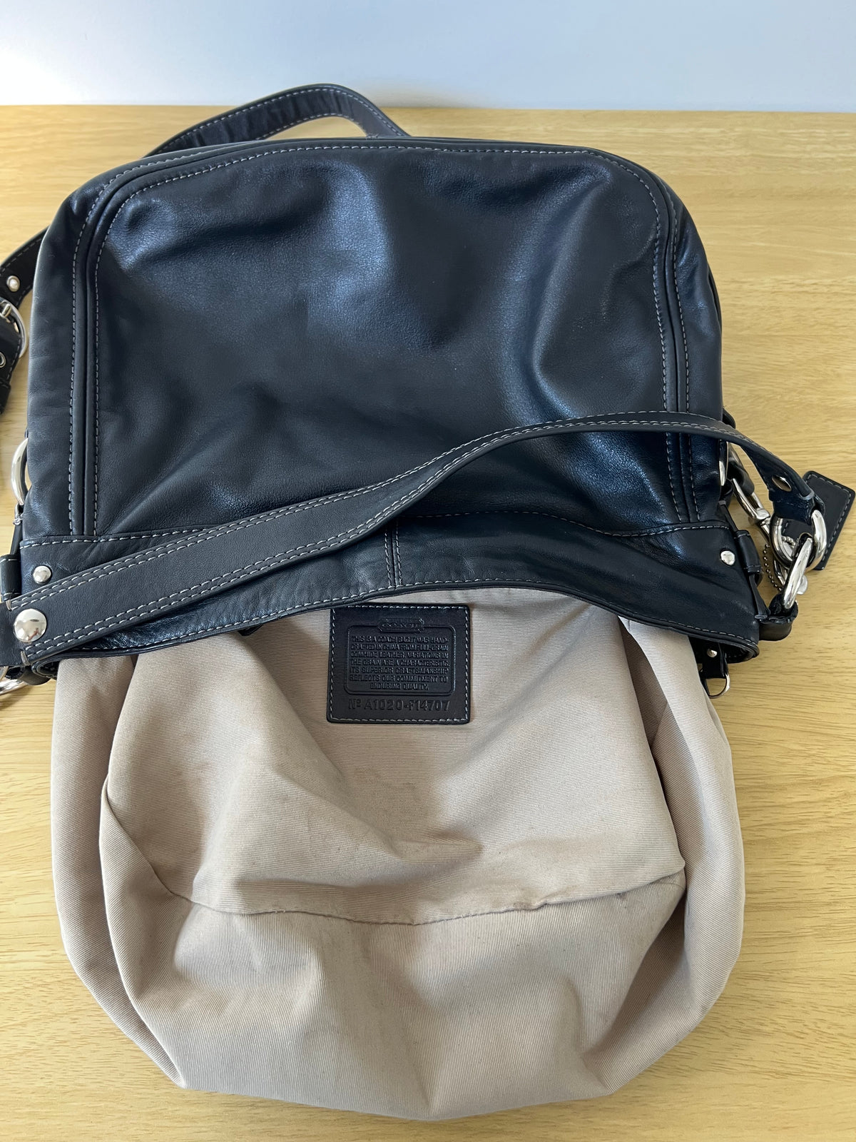 Coach Zoe Black Leather Bag
