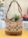 Coach Signature Canvas Hobo Crossbody Bag