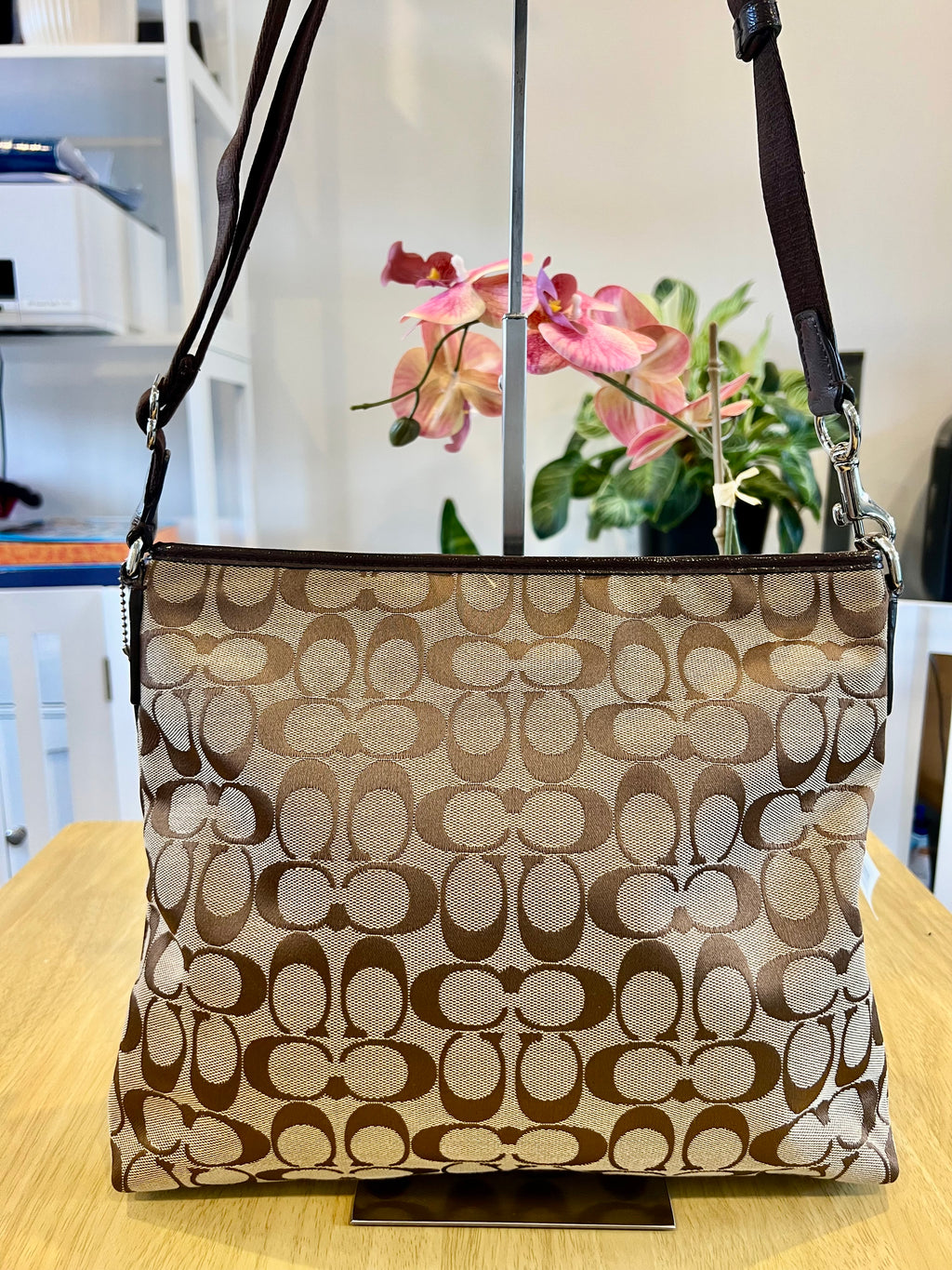 Coach Heritage Stripe Swingpack Crossbody Bag