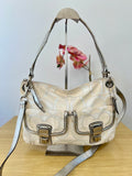 Coach Poppy Signature Double Pocket Shoulder Bag