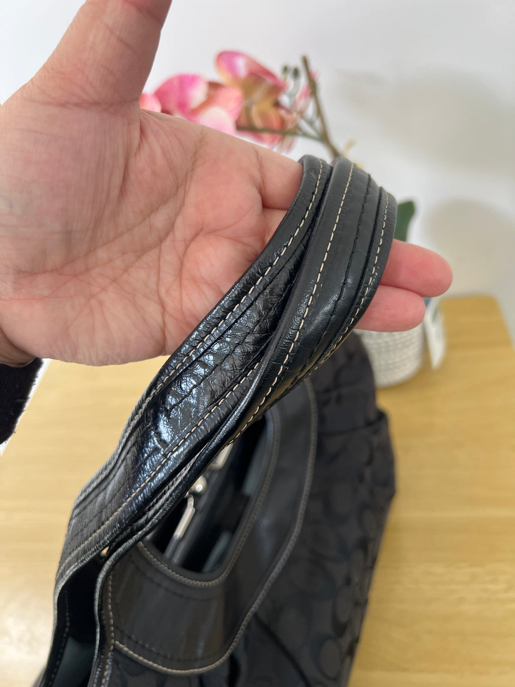 Coach Ergo Kisslock Signature Pleated Bag