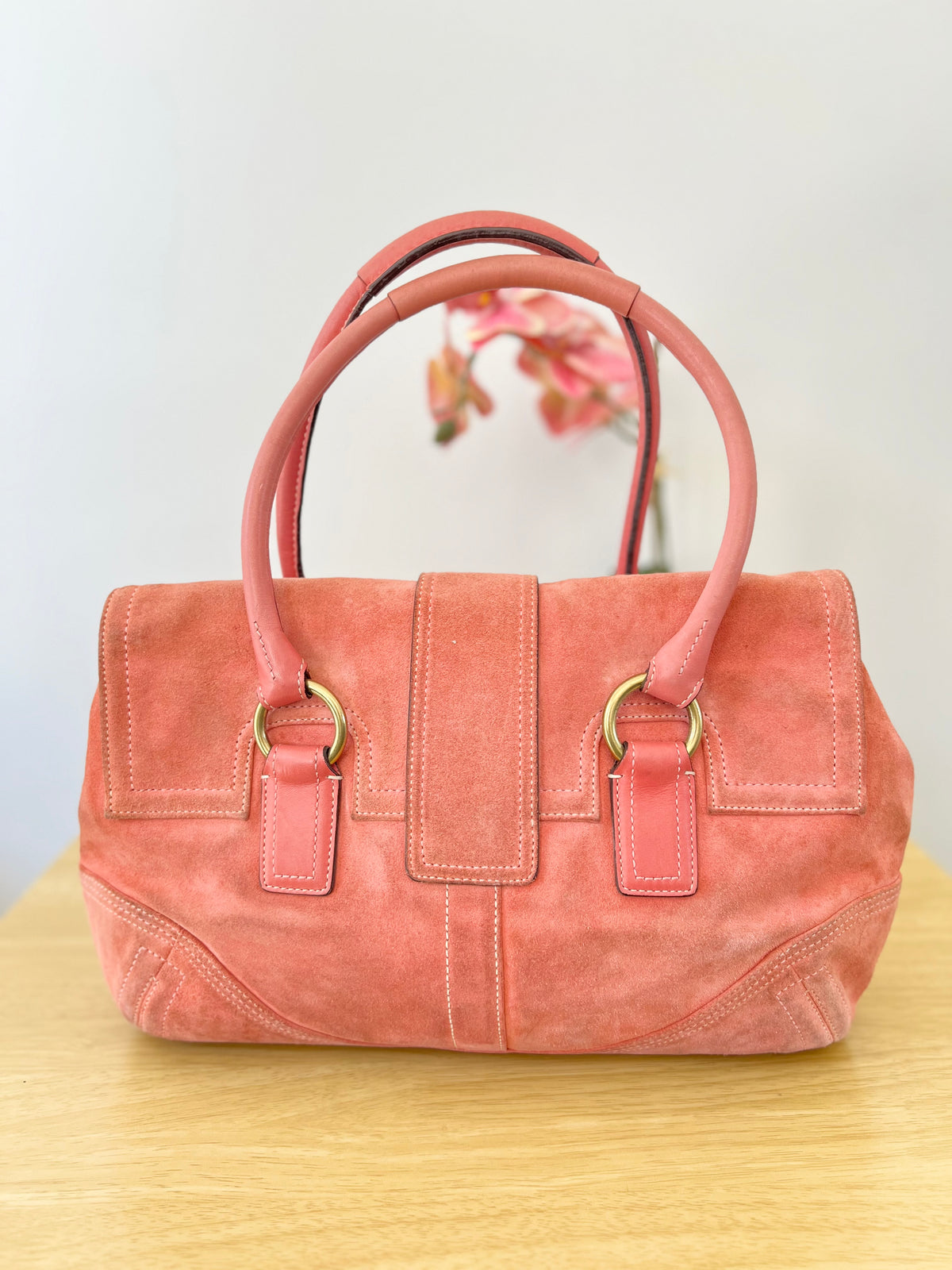 Coach Vintage Soho Suede Flap Handbag