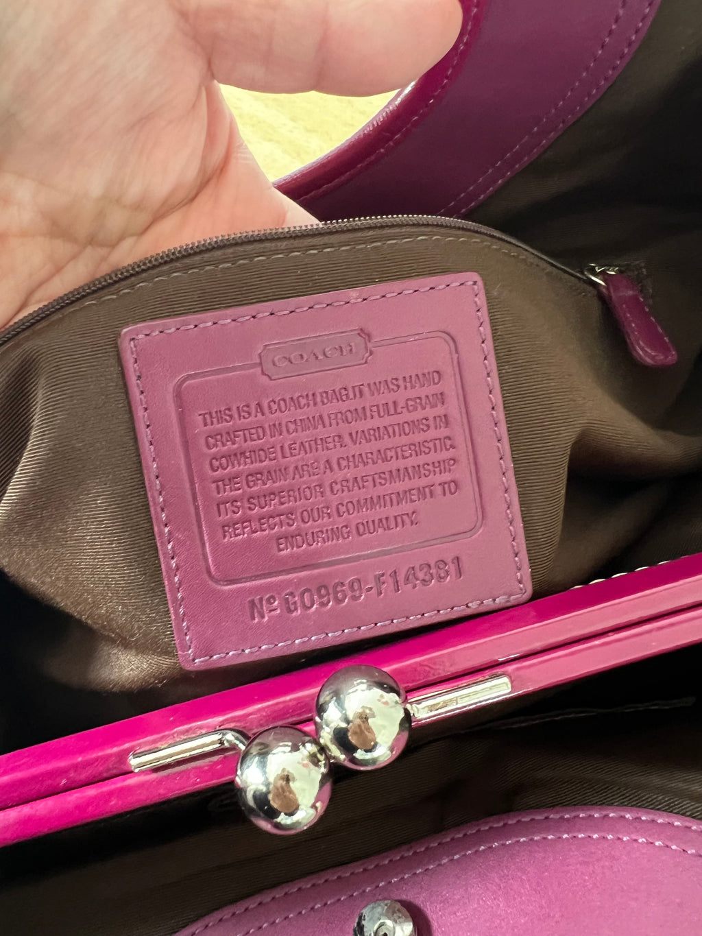Coach Ergo Kisslock Pleated Bag