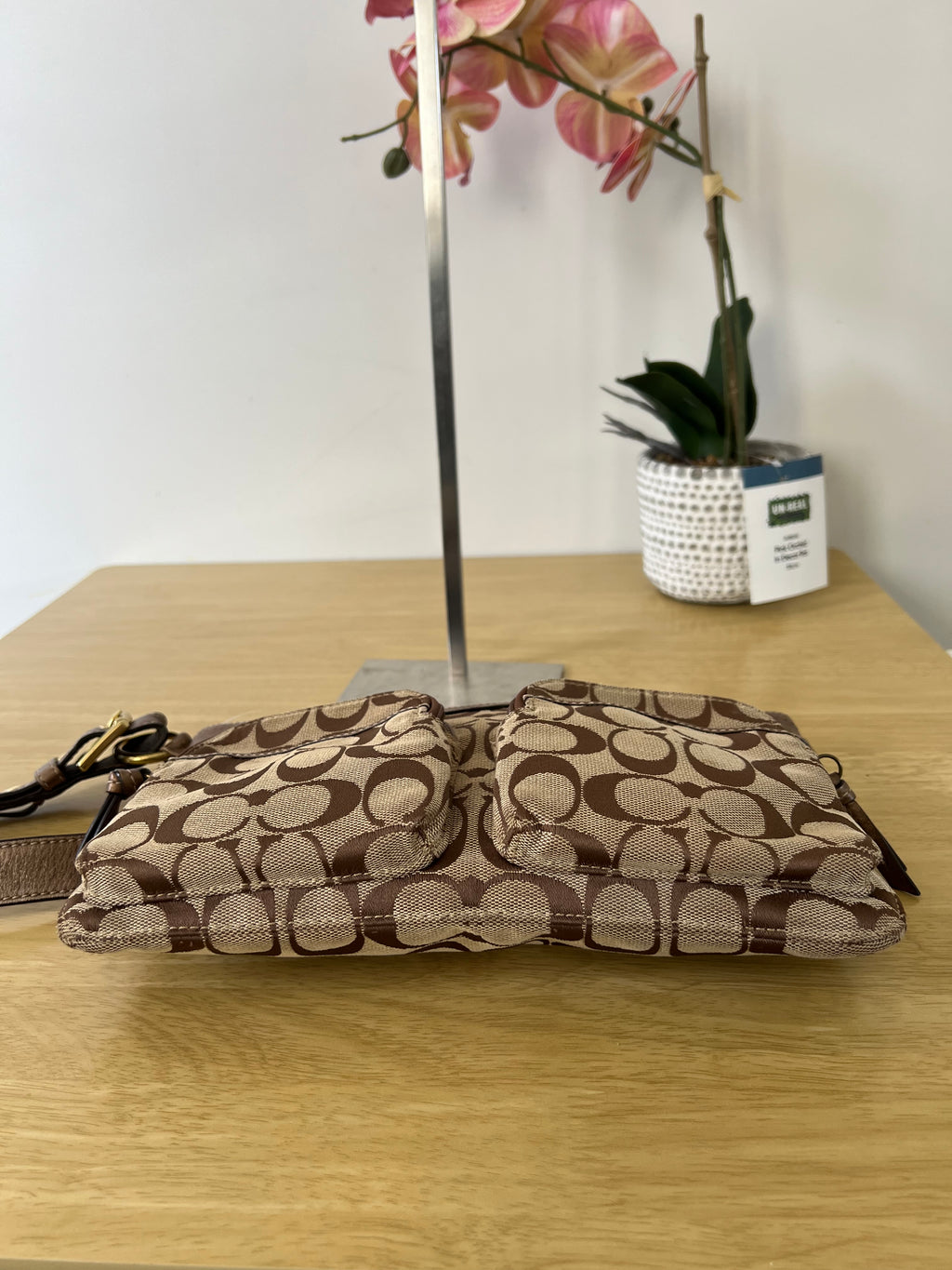 Coach Signature Double-Pocket Shoulder Bag