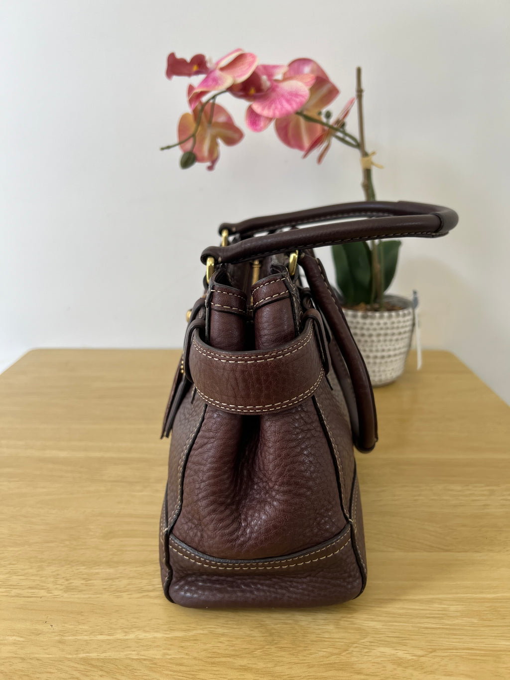 Coach Hamptons Leather Shoulder Bag