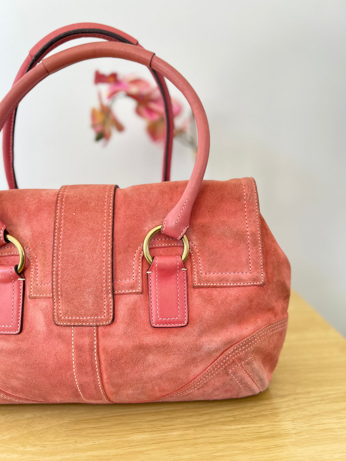 Coach Vintage Soho Suede Flap Handbag
