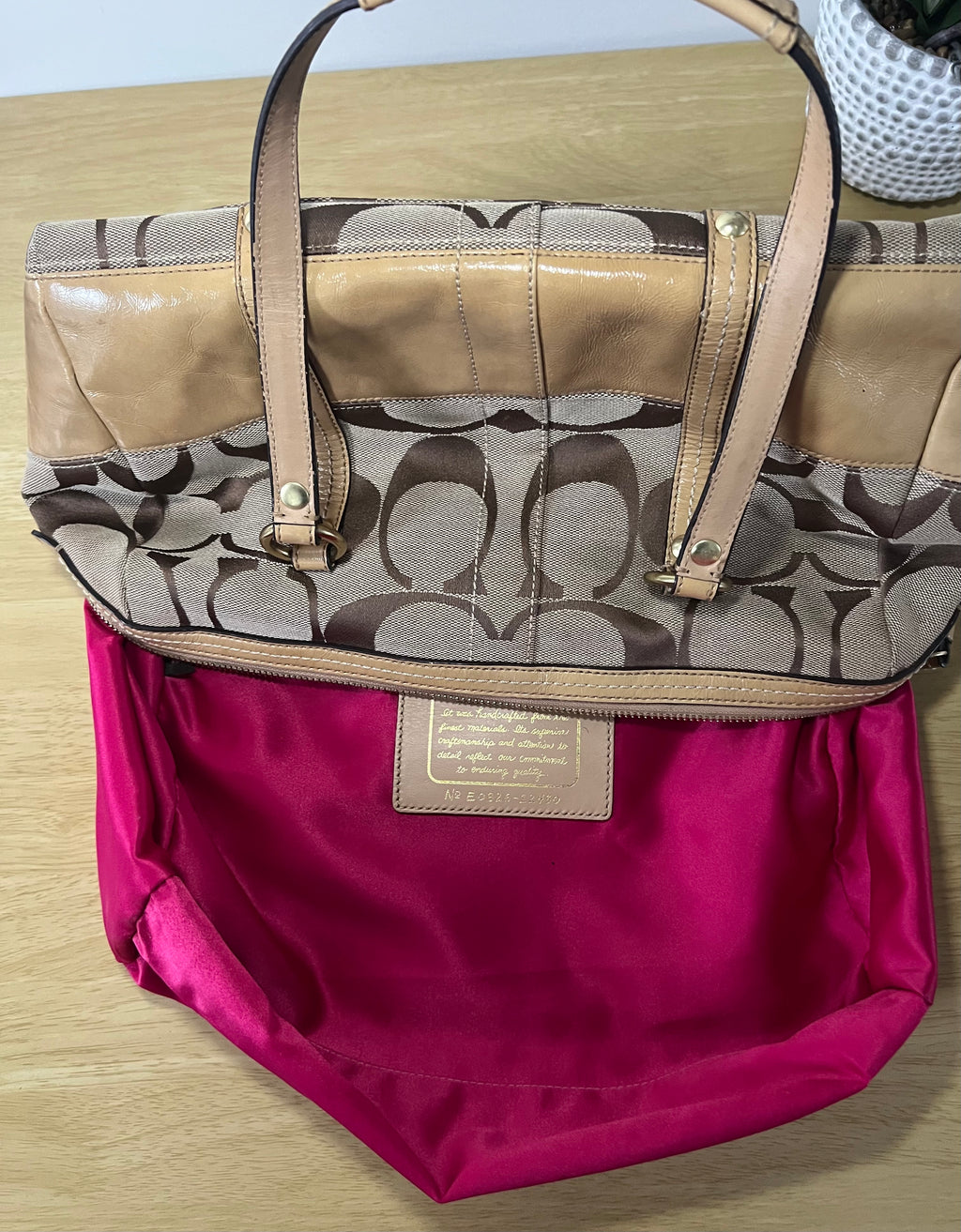 Coach Signature Canvas Satchel Shoulder Bag