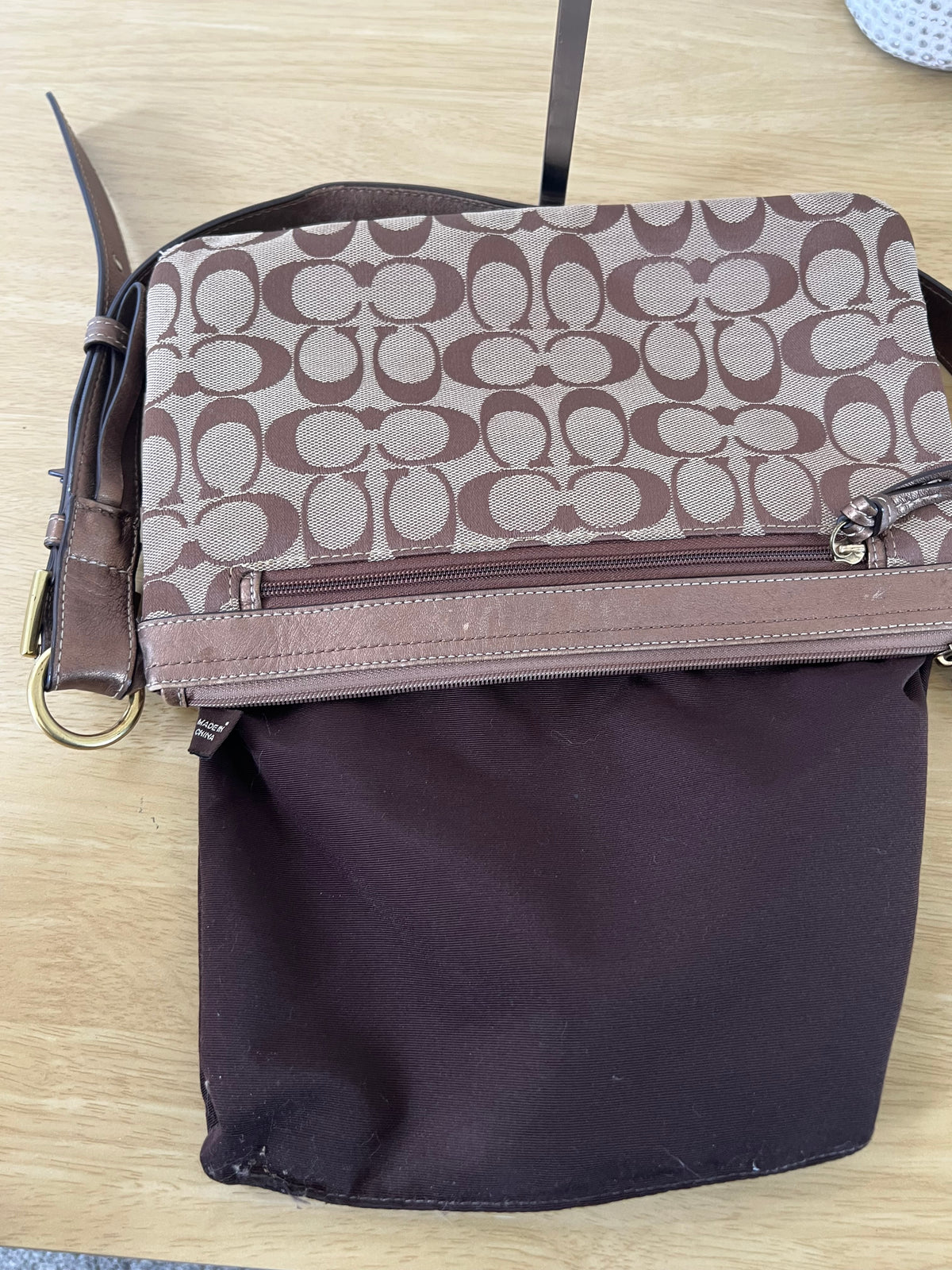 Coach Signature Double-Pocket Shoulder Bag