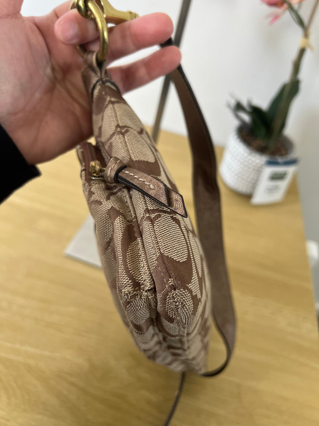 Coach Signature Double-Pocket Shoulder Bag