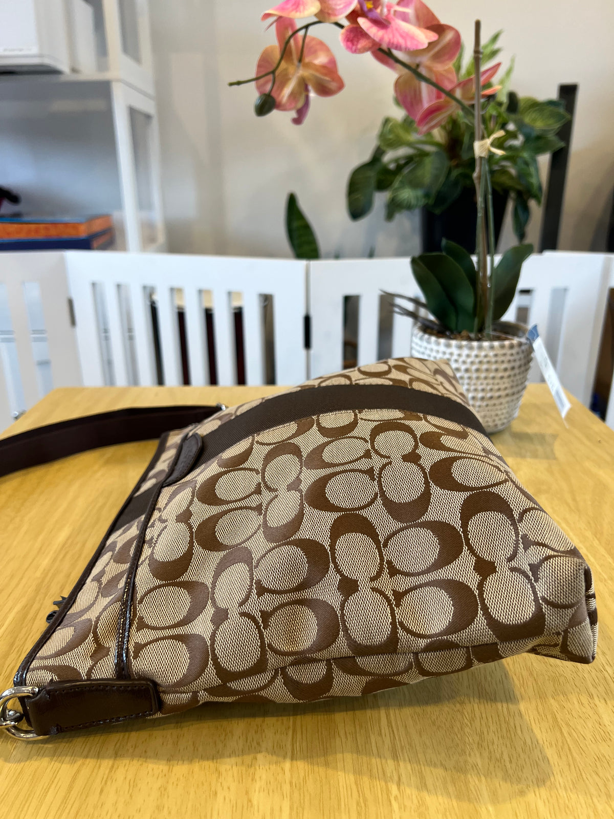 Coach Heritage Stripe Swingpack Crossbody Bag