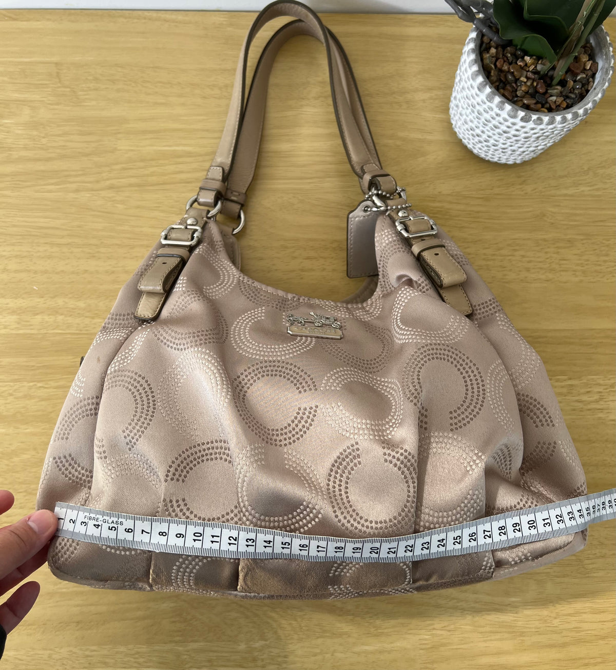 Coach Madison Dotted Op Art Hobo Bag