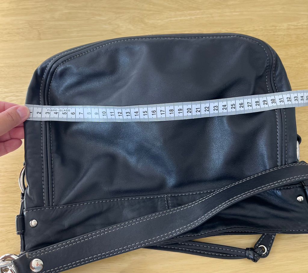 Coach Zoe Black Leather Bag