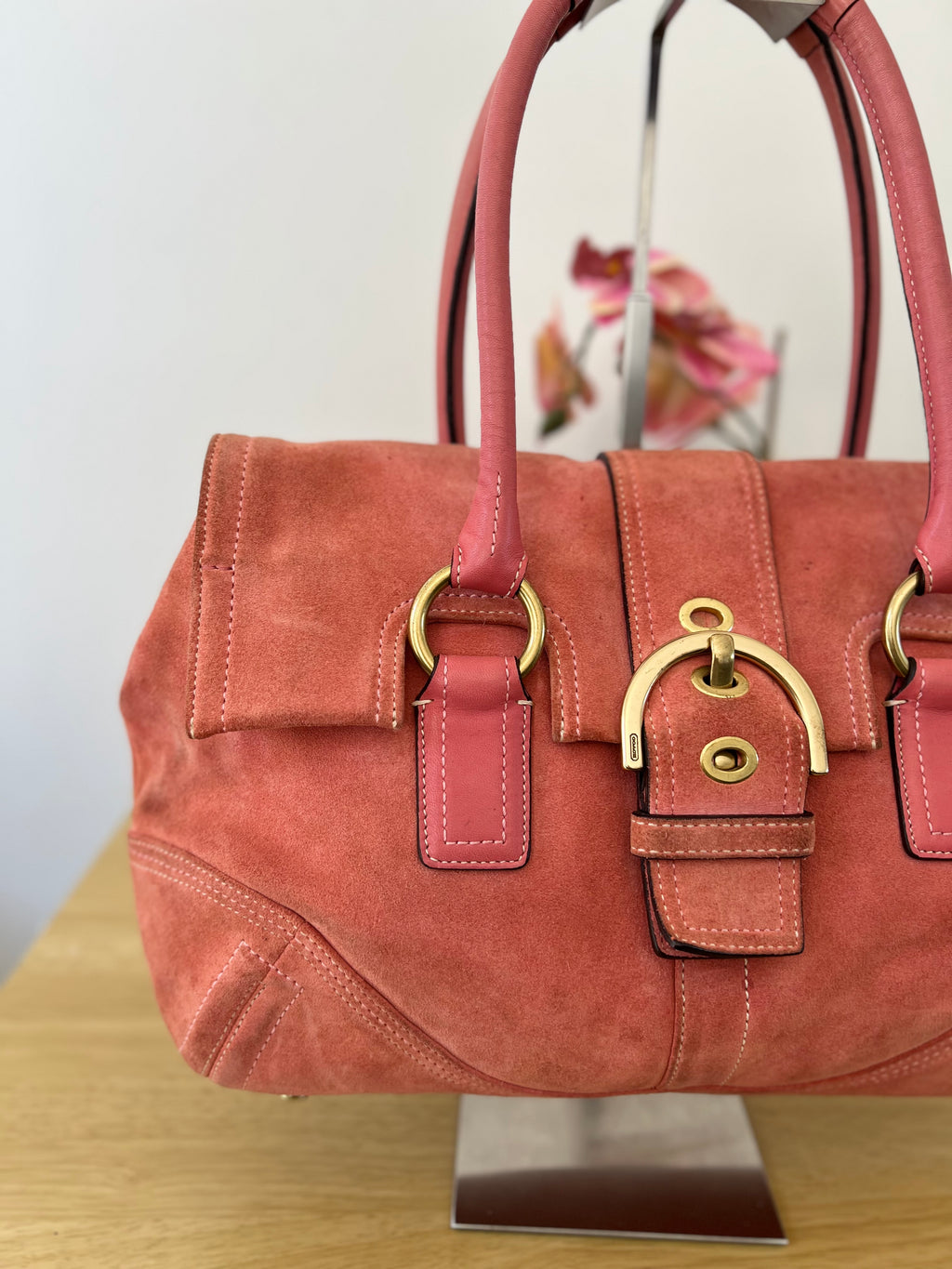 Coach Vintage Soho Suede Flap Handbag