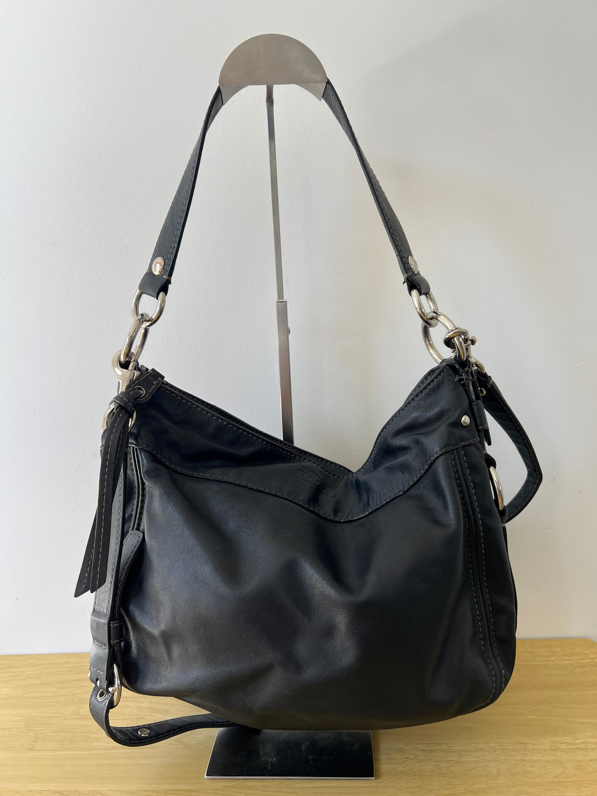 Coach Zoe Black Leather Bag