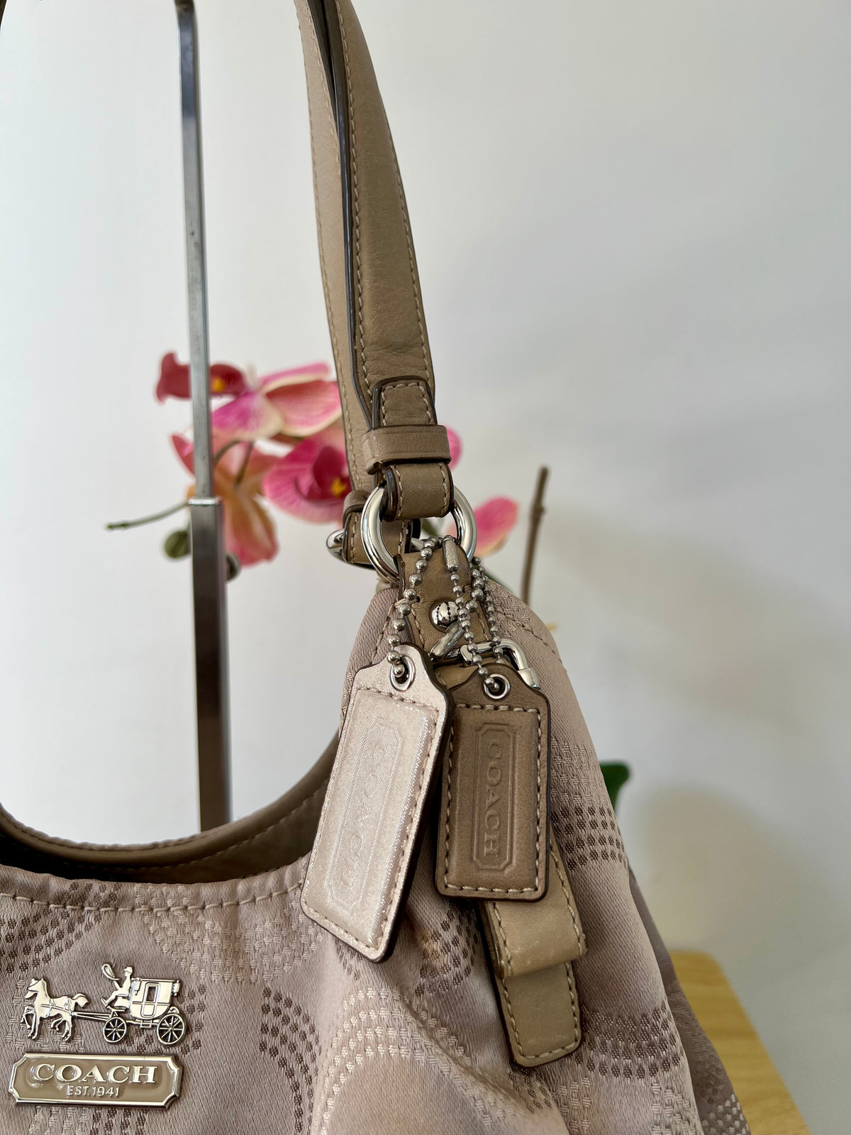 Coach Madison Dotted Op Art Hobo Bag