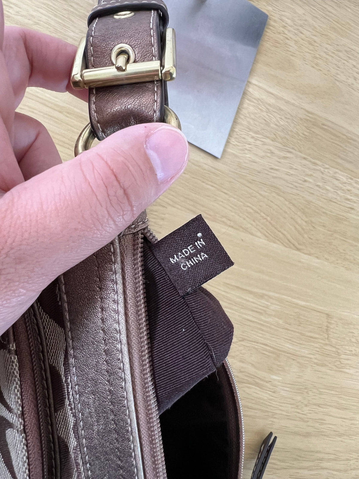 Coach Signature Double-Pocket Shoulder Bag