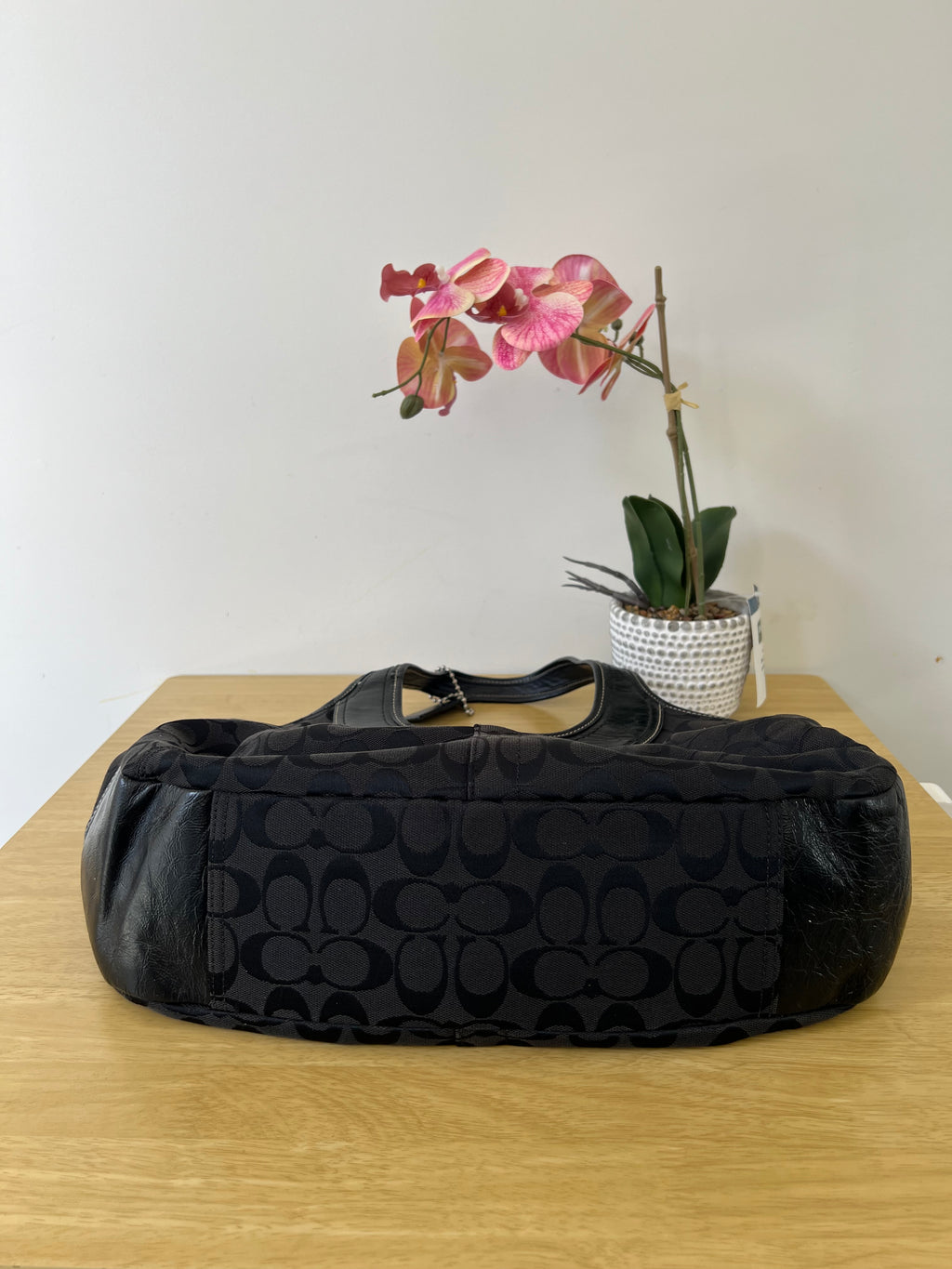 Coach Ergo Kisslock Signature Pleated Bag