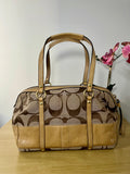 Coach Signature Canvas Satchel Shoulder Bag