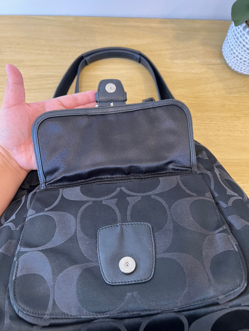 Coach Campbell Signature Bag in Black