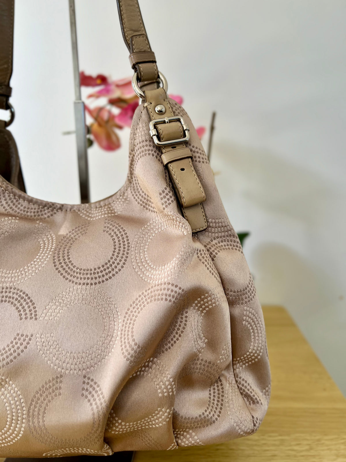 Coach Madison Dotted Op Art Hobo Bag