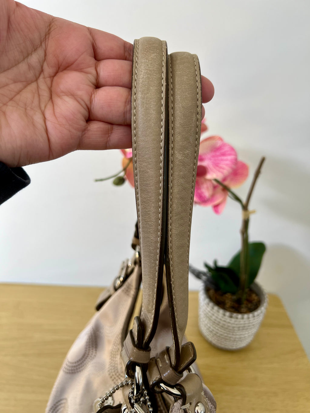 Coach Madison Dotted Op Art Hobo Bag