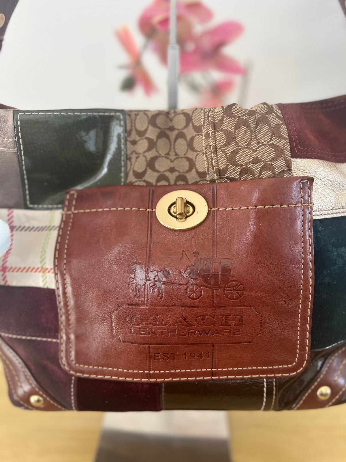 Coach Rare Patchwork Carly Bag