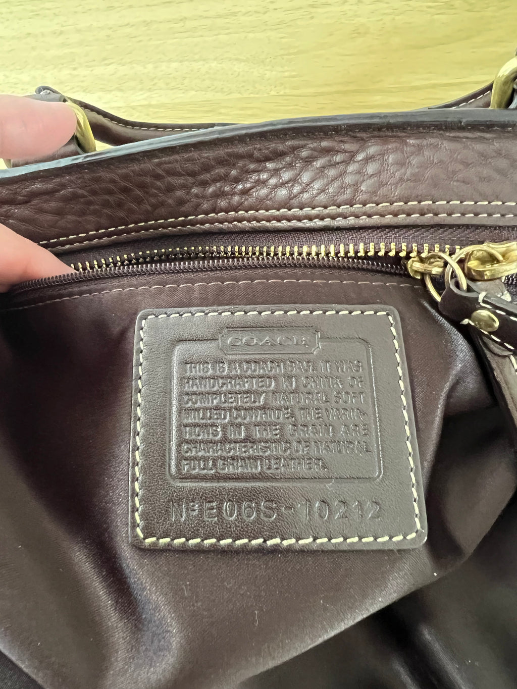 Coach Hamptons Leather Shoulder Bag
