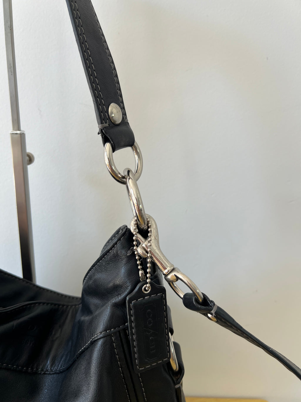 Coach Zoe Black Leather Bag