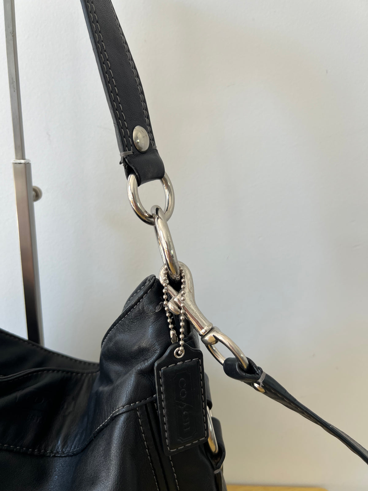 Coach Zoe Black Leather Bag