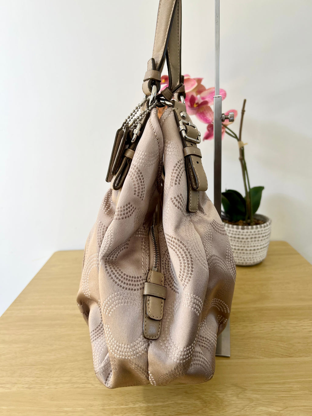 Coach Madison Dotted Op Art Hobo Bag