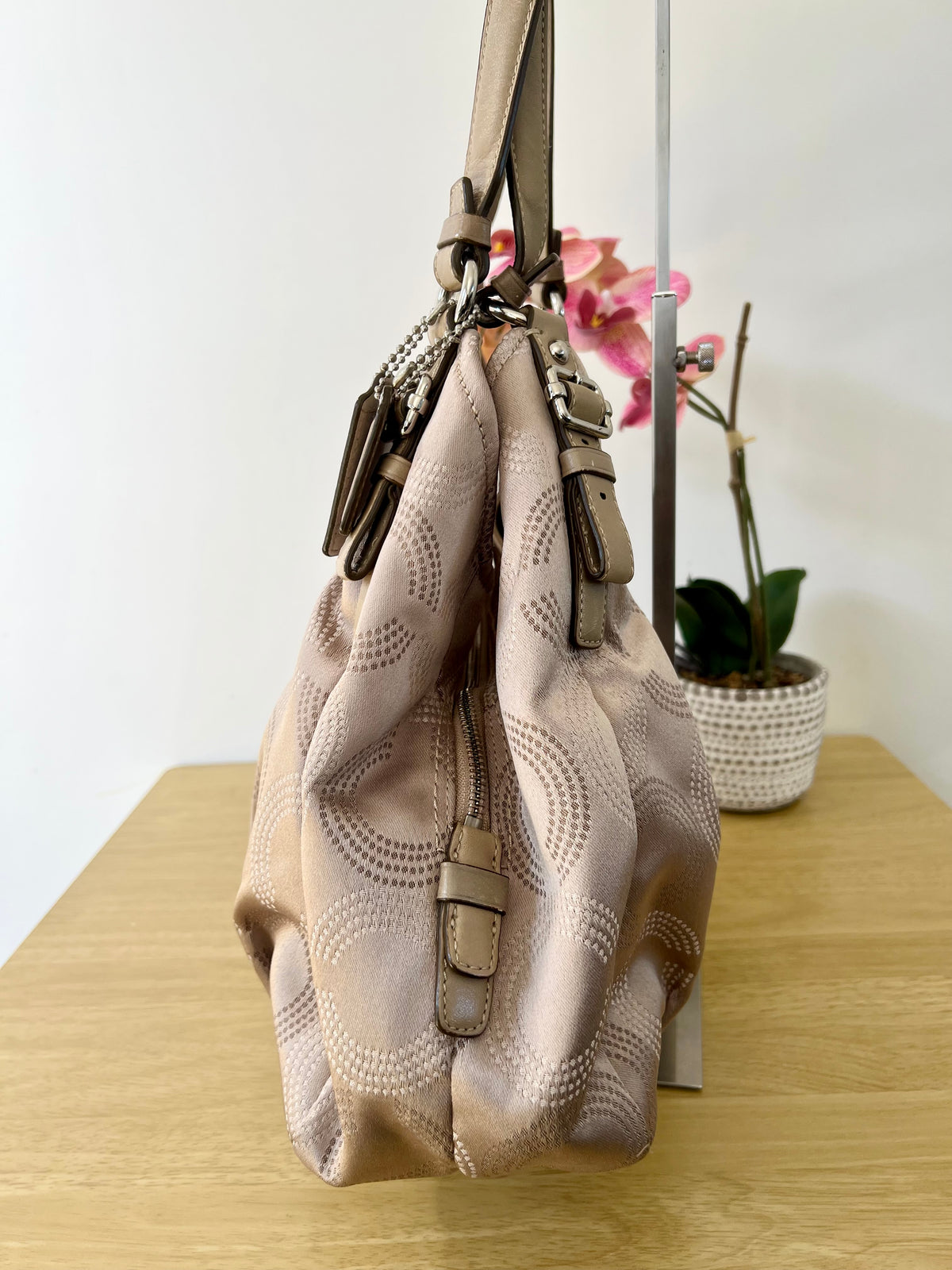 Coach Madison Dotted Op Art Hobo Bag