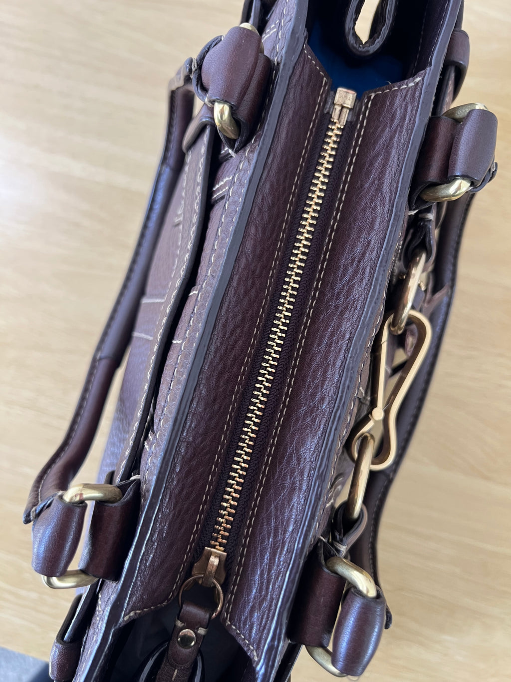 Coach Hamptons Leather Shoulder Bag