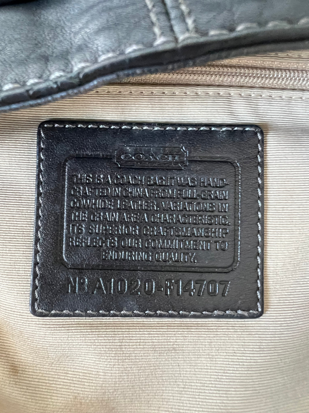 Coach Zoe Black Leather Bag