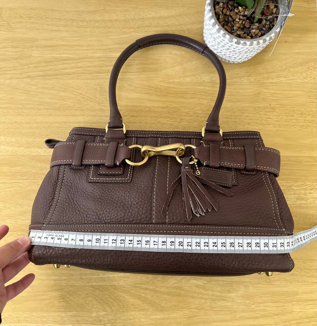 Coach Hamptons Leather Shoulder Bag