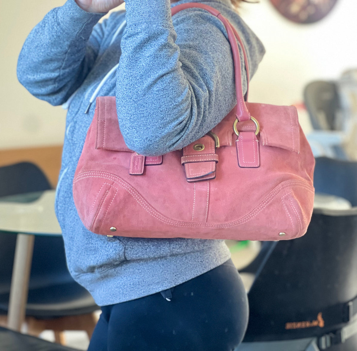 Coach Vintage Soho Suede Flap Handbag