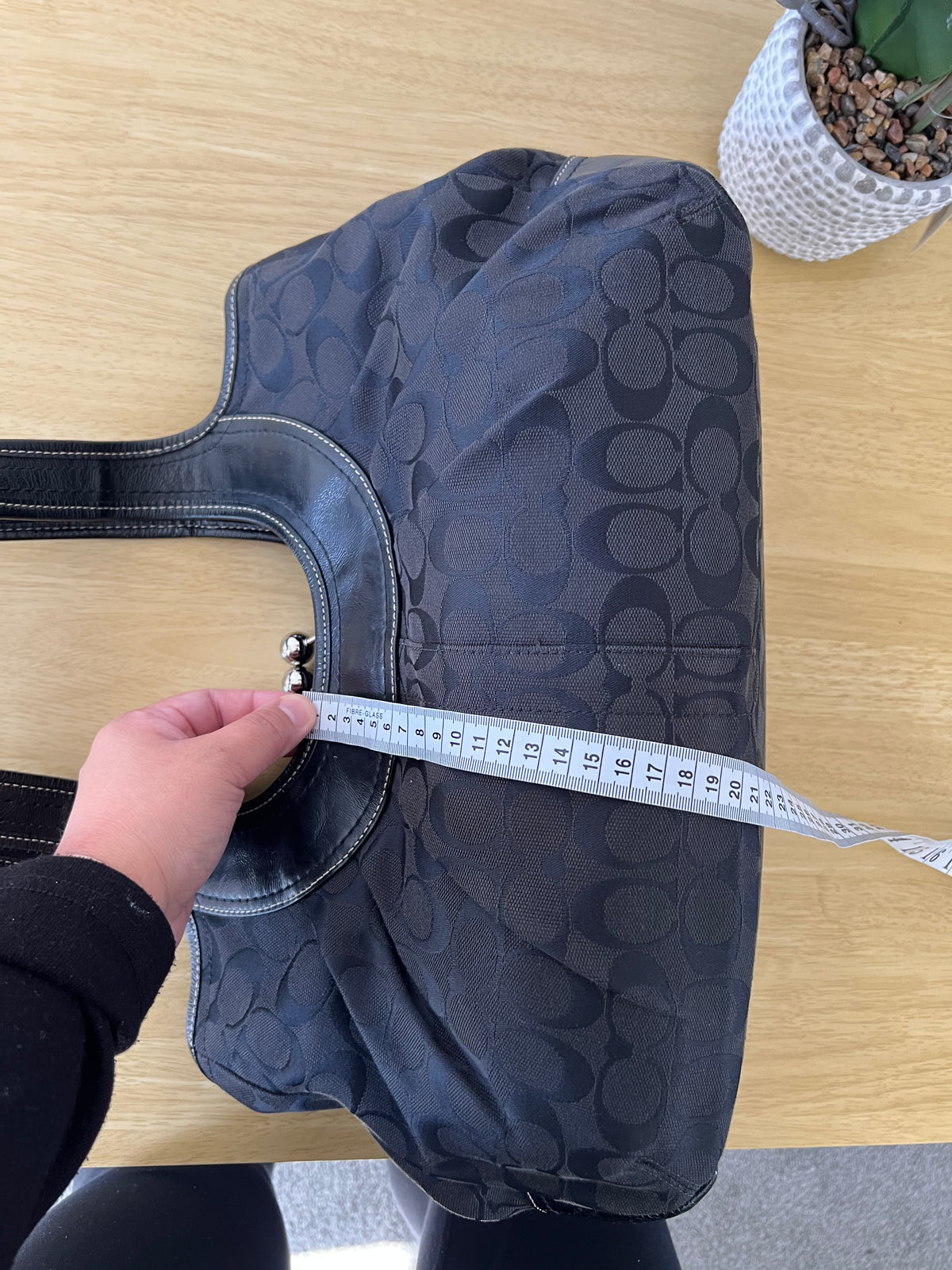 Coach Ergo Kisslock Signature Pleated Bag