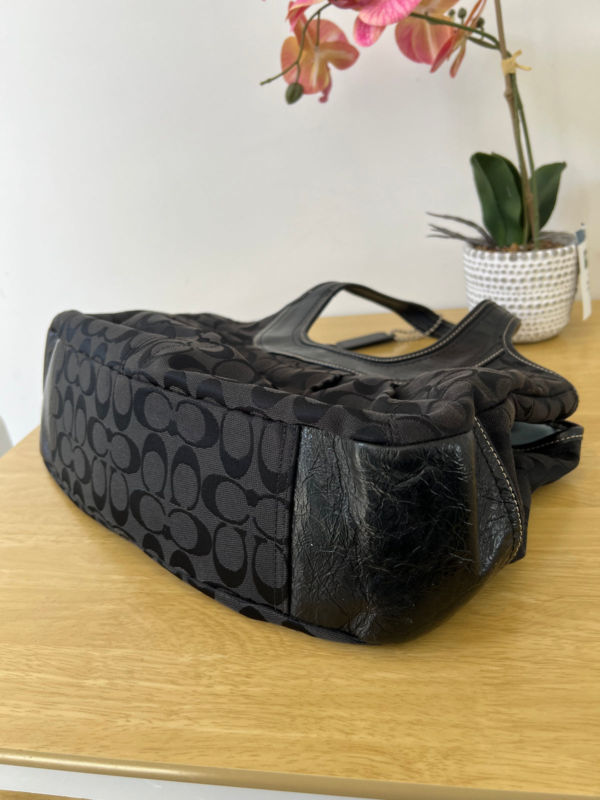 Coach Ergo Kisslock Signature Pleated Bag
