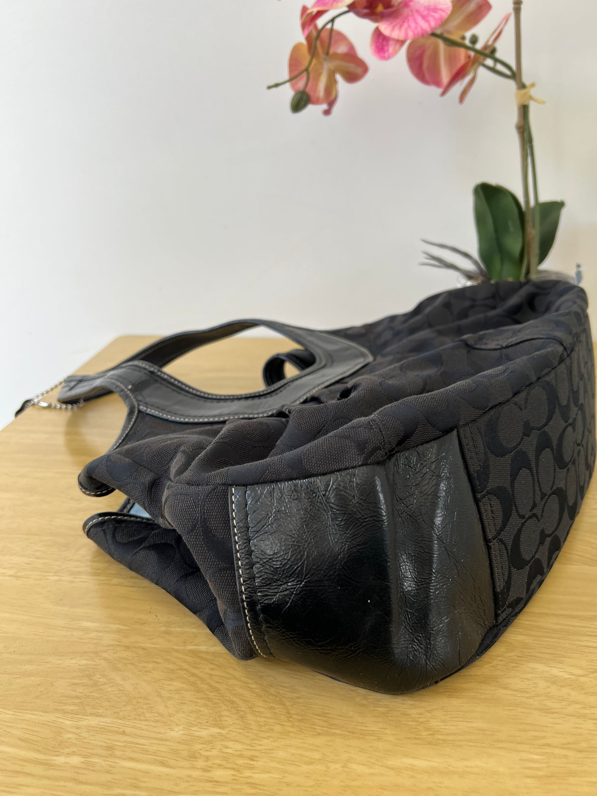 Coach Ergo Kisslock Signature Pleated Bag