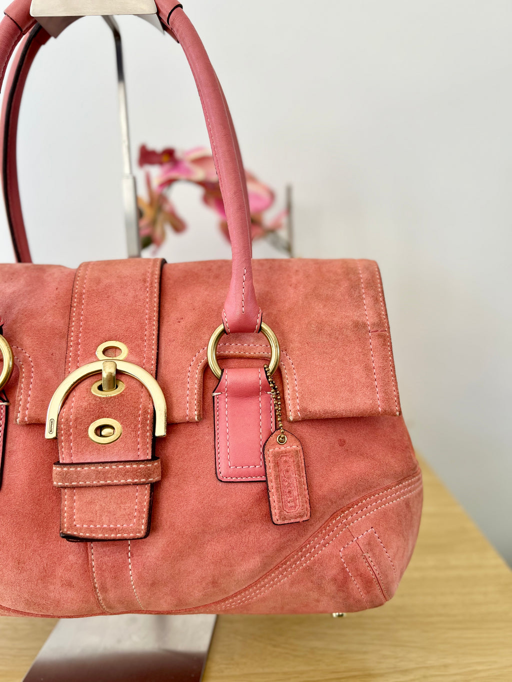 Coach Vintage Soho Suede Flap Handbag