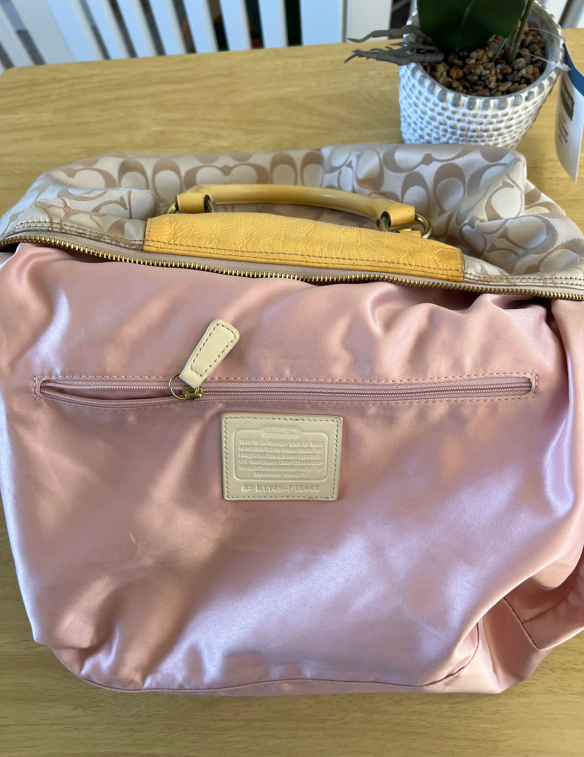 Coach Ashley Signature Canvas with Patent Leather Satchel