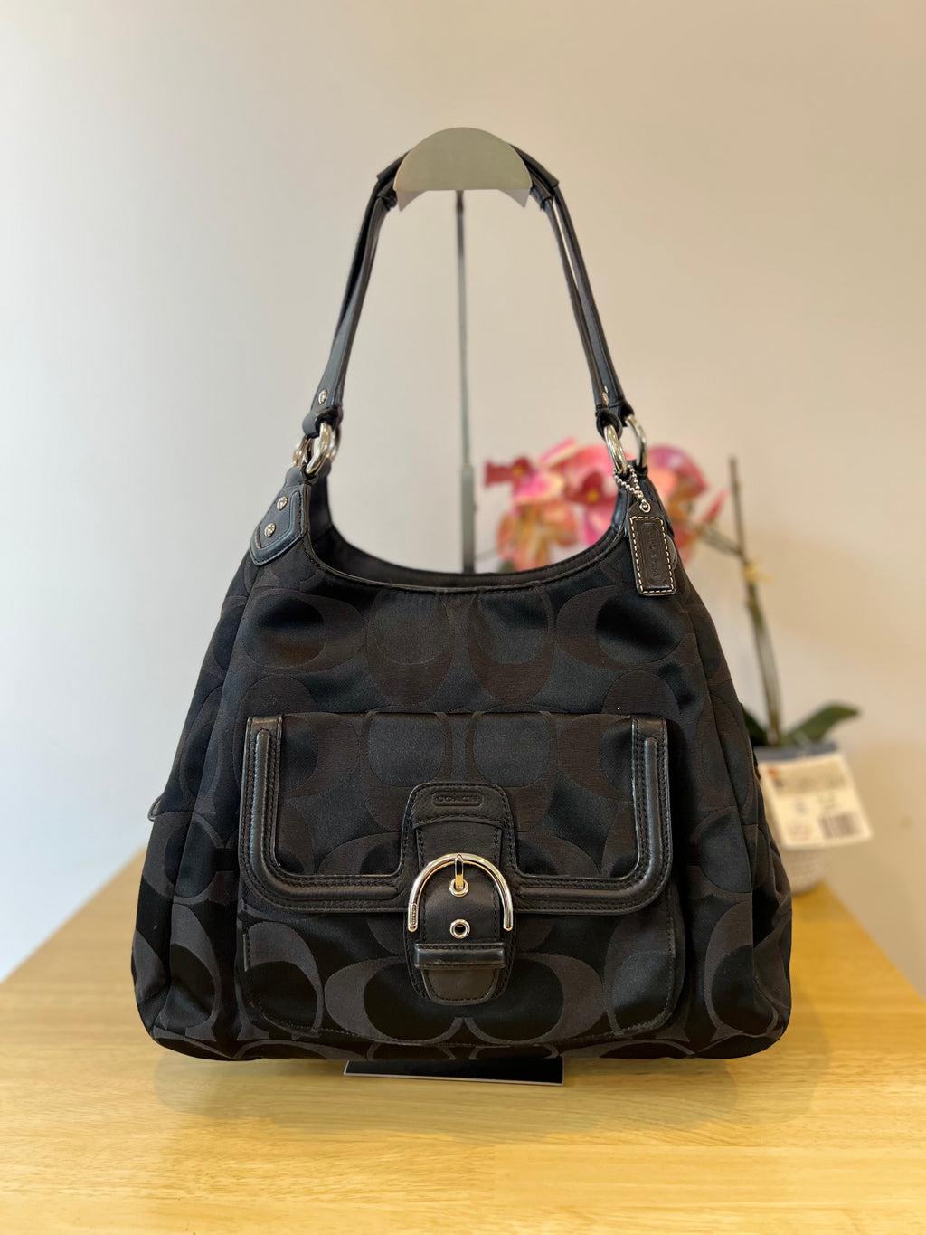 Coach Campbell Signature Bag in Black