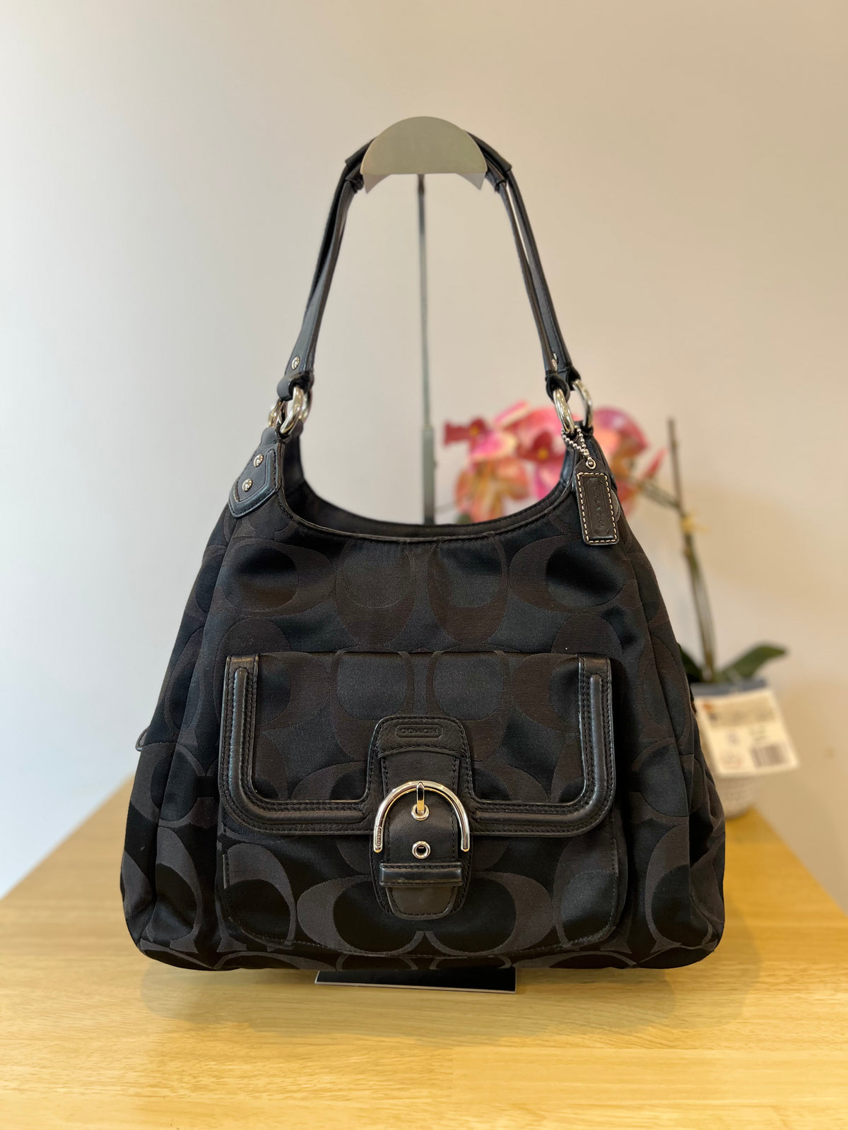 Coach Campbell Signature Bag in Black