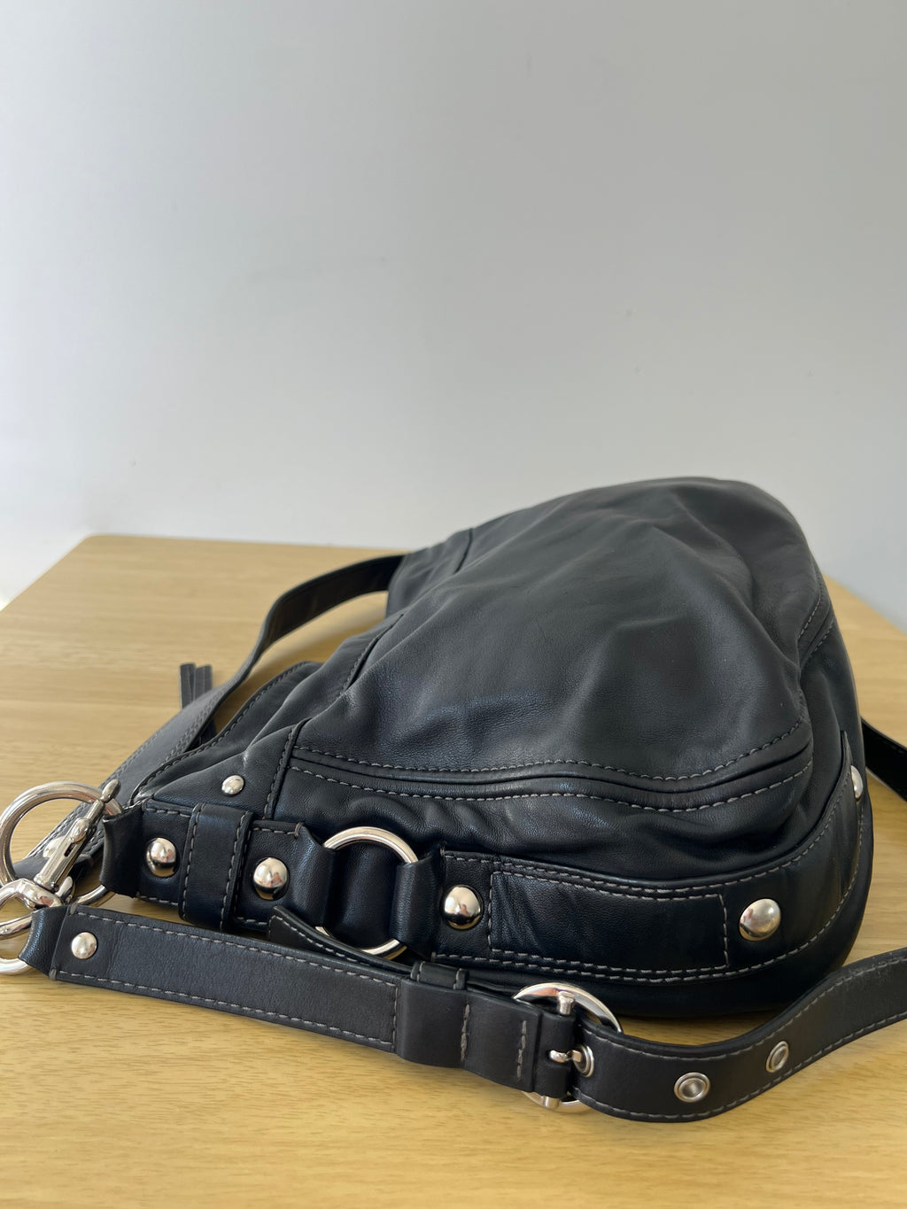Coach Zoe Black Leather Bag