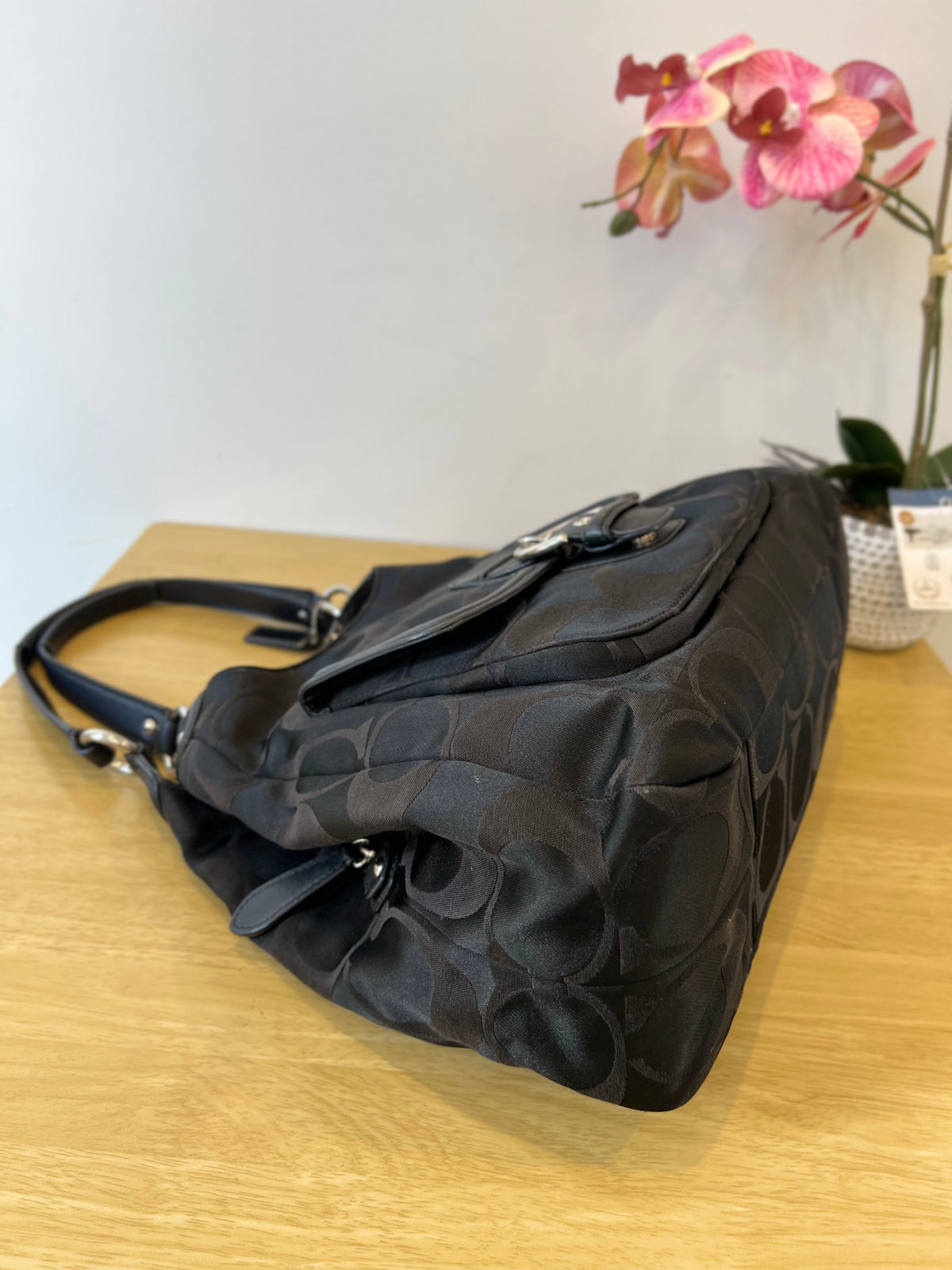 Coach Campbell Signature Bag in Black