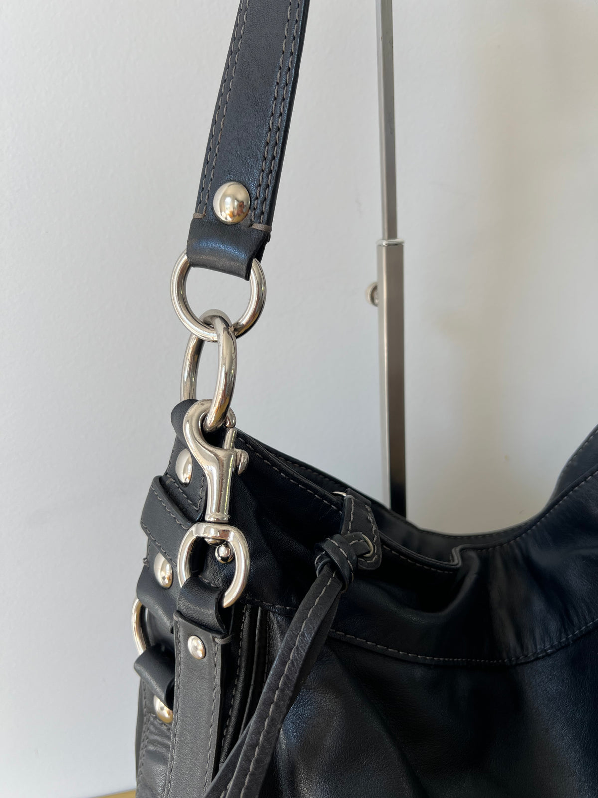 Coach Zoe Black Leather Bag
